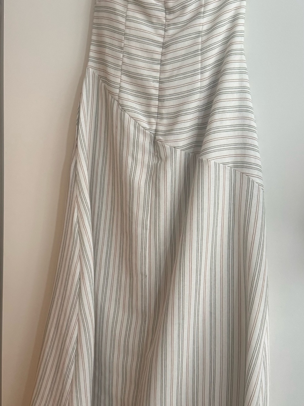 Strapless striped dress